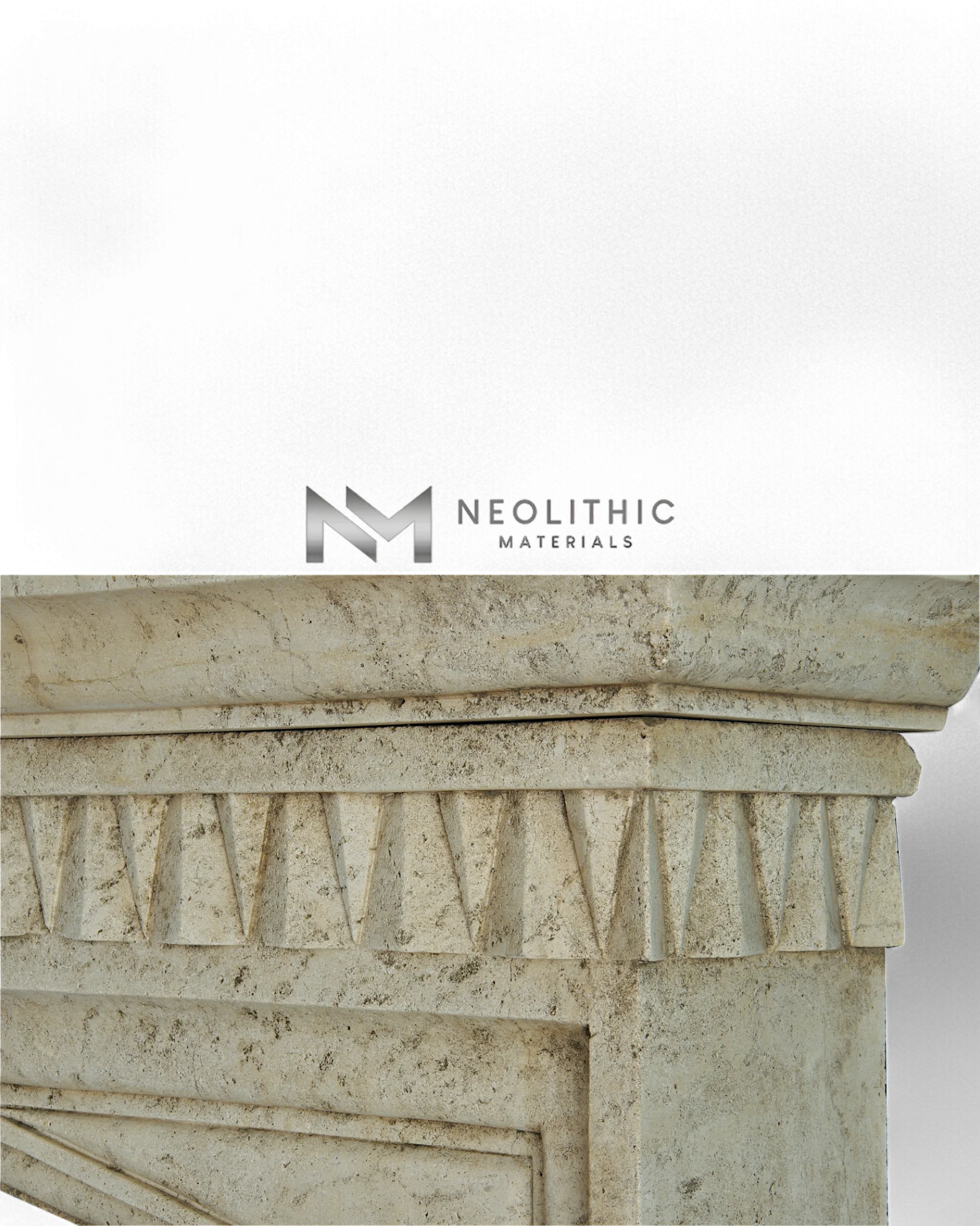 Limestone Fireplace Mantel - Image 3